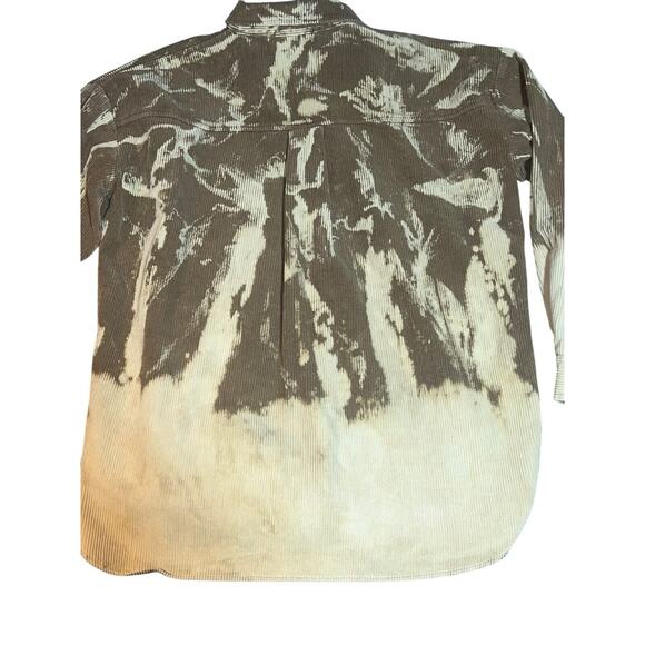 Eesome Women's Bleach Splatter Flannel Top Large - Picture 4 of 8